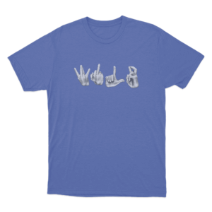 Sign Language Hands Unisex T Shirt Blue