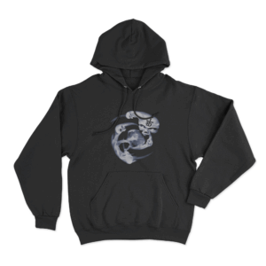 Twisted Skull Unisex Hoodie Black